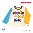 ●期間限定P11倍●取り寄せ商品●30%OFFセール●ミキハウス mikihouse 電車 モチーフ 長袖 Tシャツ(90・100・110・120)アウトレット...