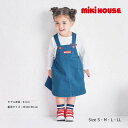 ●4日 スーパーセール ~P11倍●取り寄せ商品● ミキハウス mikihouse ストレッチデニムニット ジャンパースカート WEB限定( 70 80 90 100 ) 子ども服 赤ちゃん ベビー 幼児 1歳 2歳 3歳 4歳 女の子 10-1830-142