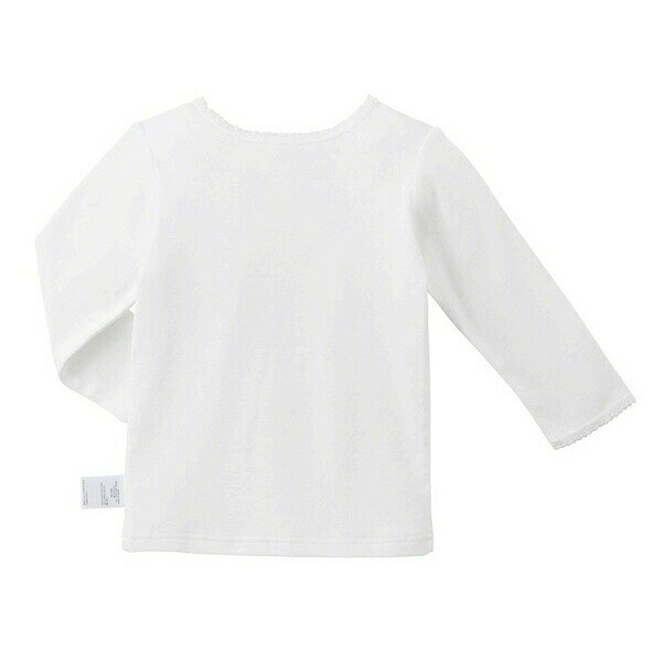 10日までP11倍★30％OFFセール●ミキハウス　mikihouse　肌着/長袖白Tシャツ（女の子...