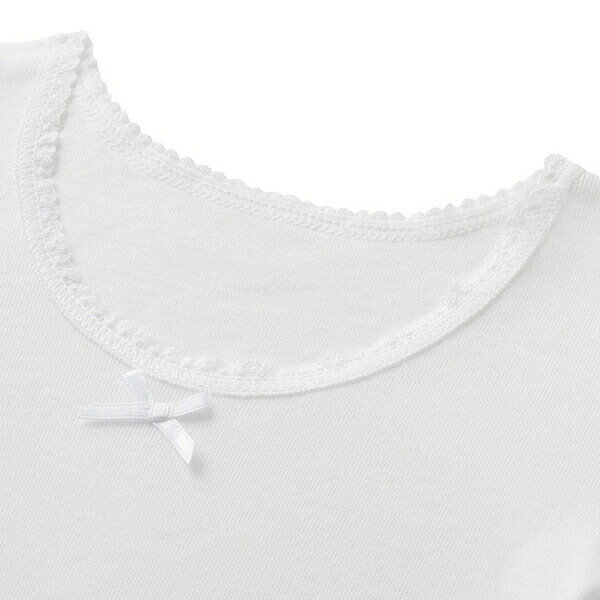10日までP11倍★30％OFFセール●ミキハウス　mikihouse　肌着/長袖白Tシャツ（女の子...