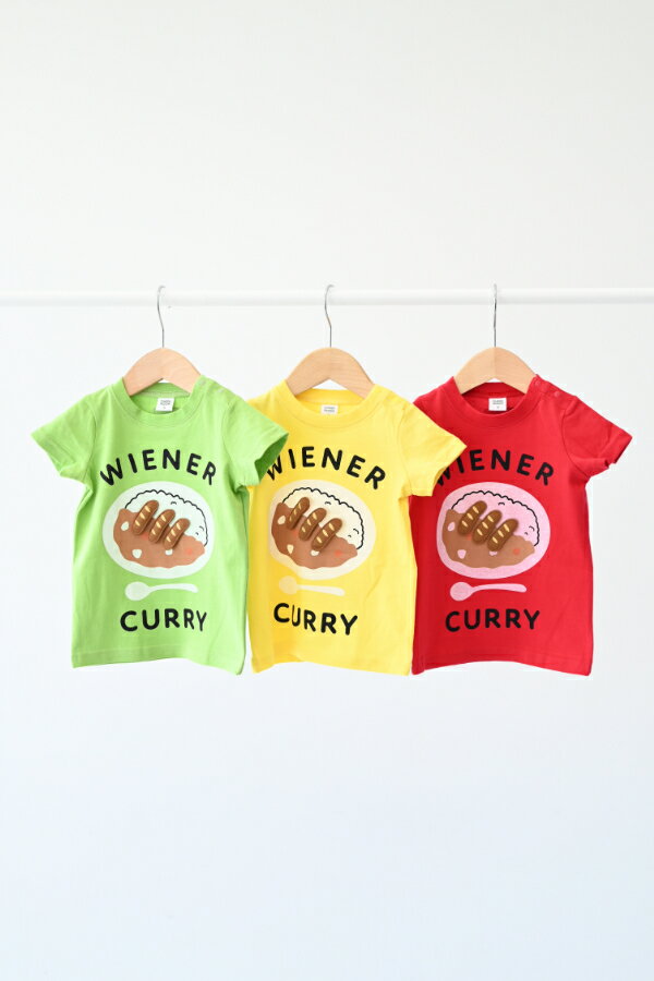 チークルーム cheek room ウインナーカレー Tシャツ ( 80 90 100 110 120 130 ) 子...