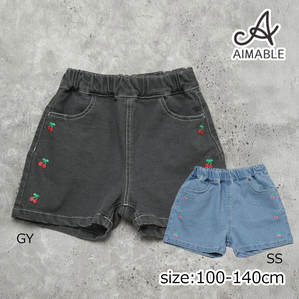 乐天商城 - ●期間限定P11倍● エマーブル AIMABLEさくらんぼ ショートパンツ ( 100 110 120 130 140 ) 子ども服 女の子 キッズ