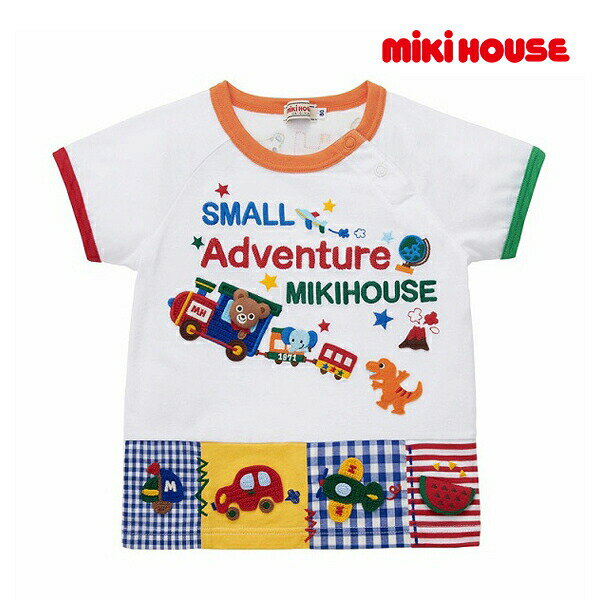 乐天商城 - ●50％OFFセール●ミキハウス　mikihouse　半袖Tシャツ(110・120・130）子ども服　男の子　女の子　キッズ　春　夏　プレゼント　お出かけ　プッチー　くま　機関車　恐竜　乗り物　アウトレット