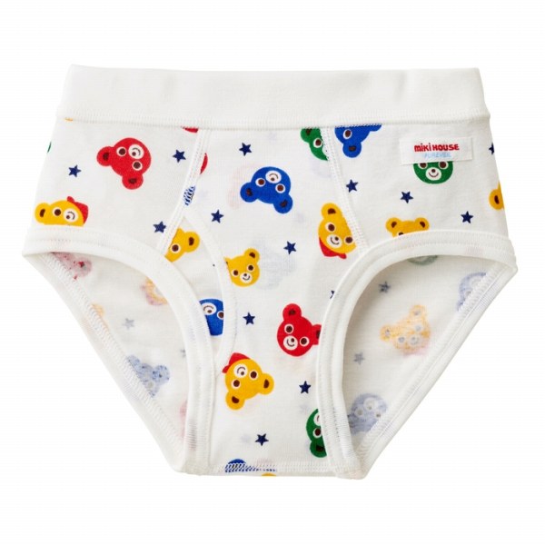 取り寄せ商品●ミキハウス　mikihouse　総柄　ブリーフ　パンツ　肌着　( 90・100・110・120・130 ）子ども服　下着　男の子　幼児　キッズ　日本製　綿100 2