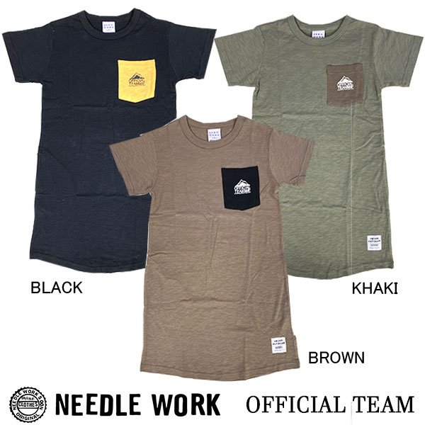 Rakuten - ●50%OFFセール●ニードルワーク（NEEDL WORK）OFFICIAL TEAM　ワンピース　POCKET　ONE-PEACE（120・130・140）　半額 アウトレット セール 女の子 幼稚園 保育園 小学生 シンプル カジュアル