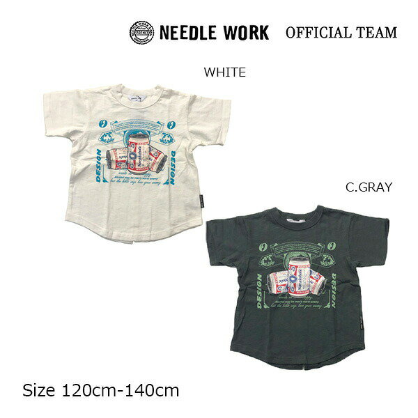 Rakuten - ●40%OFFセール●ニードルワーク　NEEDL WORK　OFFICIAL TEAM　スラブ　ドリンクロゴ　Tシャツ(130・140）アウトレット セール シンプル カジュアル 男の子 女の子 通園 通学