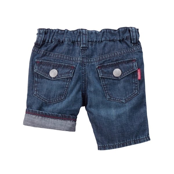 ●50％OFFセール●ミキハウス　ダブルビー　mikihouse　6分丈デニムパンツ(70・80・90）子ども服　赤ちゃん　ベビー　幼児　保育園　幼稚園　男の子　女の子　お出かけ　半ズボン
