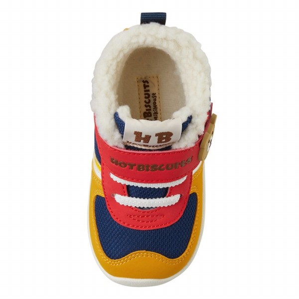 30％OFFセール●ミキハウス　ホットビスケッツ　mikihouse　ボア付き　スポーティセカンド　ベビーシューズ(13cm-16cm）アウトレット シューズ 子ども用 男の子 女の子 キッズ ベビー 3