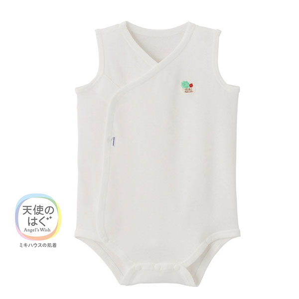 30％OFFセール●ミキハウス ベビー mikihouse　ピュアベールフライスノースリーブボディシャツ肌着(60cm・70cm)アウトレット 赤ちゃん 春夏 出産準備 2