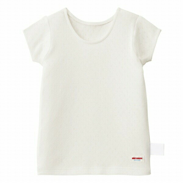 取り寄せ商品●ミキハウス　mikihouse　無地　半袖　Tシャツ　肌着　( 80・90・100・110・120・130・140 ）子ども服　下着　女の子　男の子　幼児　夏用　日本製　綿100 2