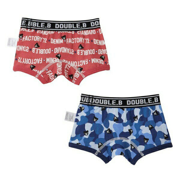 4日〜P11倍★30％OFFセール●ミキハウス　ダブルビー　mikihouse　ボクサーパンツセット(90cm-140cm)アウトレット 下着　男の子　キッズ attackone-10230081 アタックワン サンプル画像2
