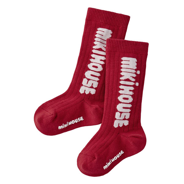 取り寄せ商品●ミキハウス　mikihouse　靴下 縦ロゴ ハイソックス 男の子 女の子 ギフト プレゼント （9-10cm・11-13cm・13-15cm・15-17cm・17-19cm） 2