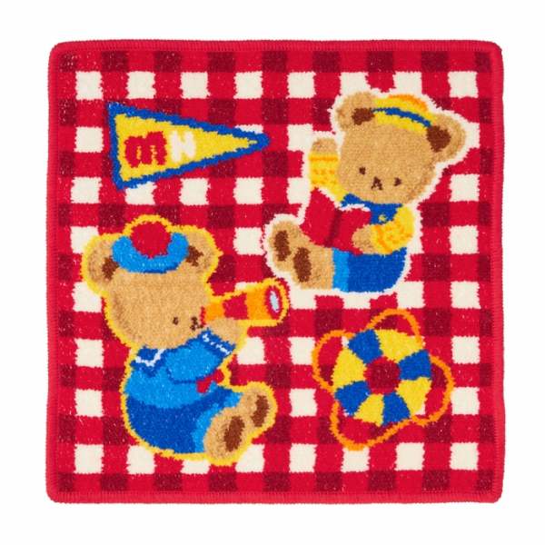 アタックワンの取り寄せ商品●ミキハウス mikihouse ハンドタオル シェニール織 ( 25×25cm ) 子ども用 ハンカチ ミニタオル プッチ— うさこ ミキハウスベア 綿100％ かわいい｜アングル2