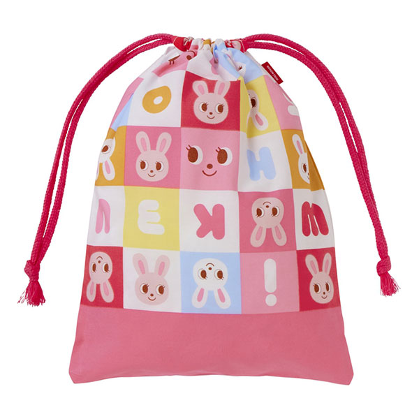 10日までP11倍★ミキハウス　mikihouse　手紐巾着袋 パズルブロック　ランチグッズ...