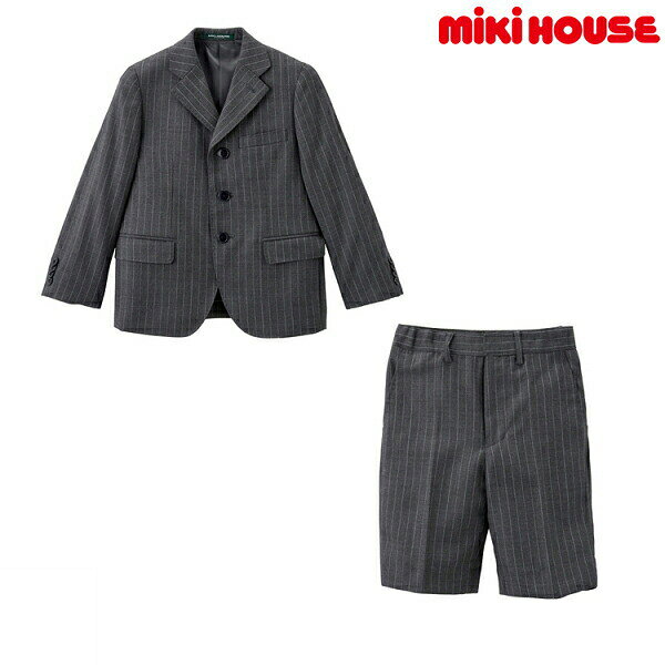 27日までP11倍★取り寄せ商品●ミキハウス　mikihouse　フォーマル /ストライプスーツ(120cm・130cm）