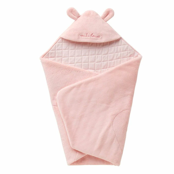 取り寄せ商品●ミキハウス ベビー mikihouse　ふわふわあったかマイクロファーアフガン(おくるみ) ベビー 赤ちゃん 秋冬 出産準備 ギフト プレゼント 3