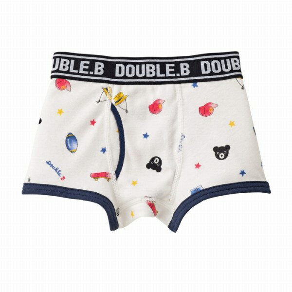 30％OFFセール●ミキハウス　ダブルビー　mikihouse　ピュアベール　フライス　ボクサーパンツ　肌着　( 90・100・110・120・130・140 ）アウトレット 下着　男の子　キッズ　日本製 2