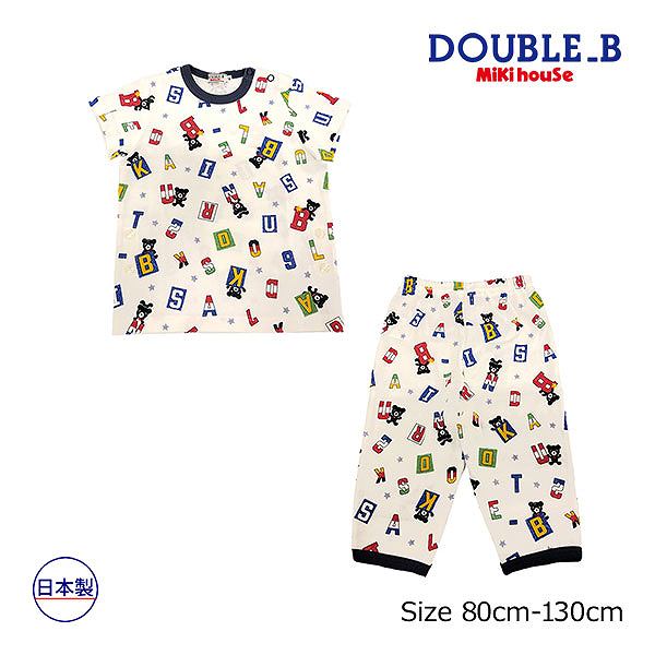 Rakuten - ●期間限定P11倍●30％OFFセール●ミキハウス　ダブルビー　mikihouse　総柄 半袖パジャマ(80・90・100・110・120・130）日本製 アウトレット セール ベビー キッズ 男の子 寝巻 ルームウェア