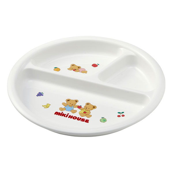 アタックワンの20日までP11倍★ミキハウス mikihouse ミキハウスベア ランチプレート ベビー 食器 離乳食 ランチグッズ フルーツ（サイズなし）春 夏 秋 冬 子供用 男の子 女の子 テーブルウェア かわいい｜アングル2
