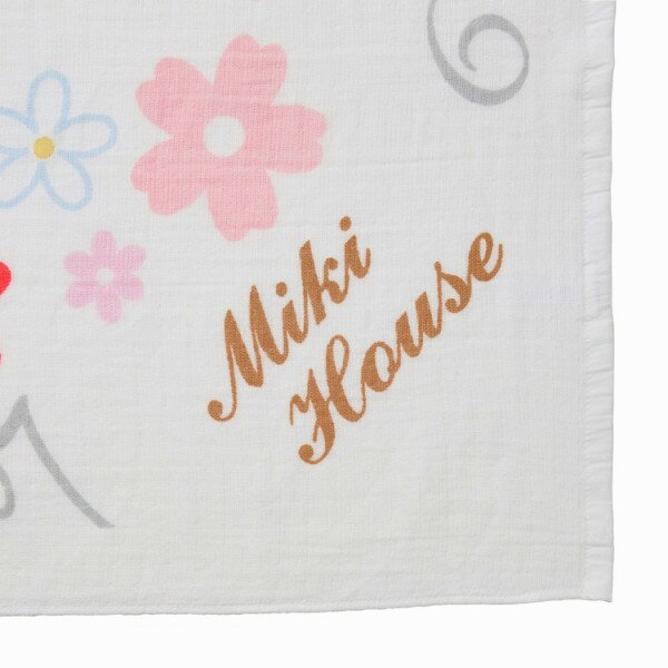 取り寄せ商品●ミキハウス正規販売店/ミキハウス　mikihouse　ガーゼバスタオル　ベビー 赤ちゃん 女の子 出産祝い ギフト プレゼント 3