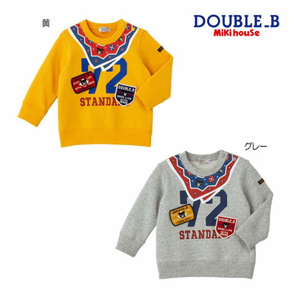 乐天商城 - ●50％OFFセール●ミキハウス　ダブルビー　mikihouse　バンダナプリントトレーナー(100cm・110cm）