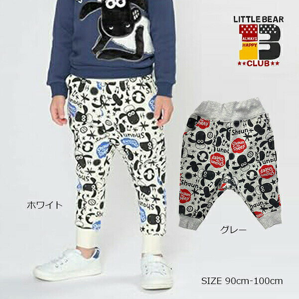乐天商城 - ●50%OFFセール●リトルベアークラブ　Little Bear Club　ひつじのショーン　裏起毛　総柄パンツ（110・120・130）　アウトレット