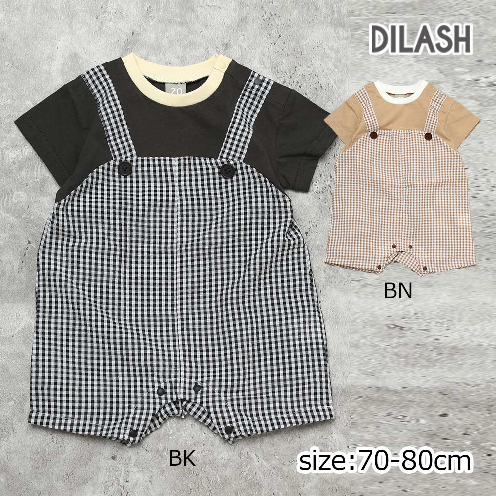 樂天商城 - ●30％OFFセール● ディラッシュ DILASH 重ね着風ロンパース ( 70 80 ） 子ども服 ベビー 赤ちゃん 男の子 女の子 アウトレット