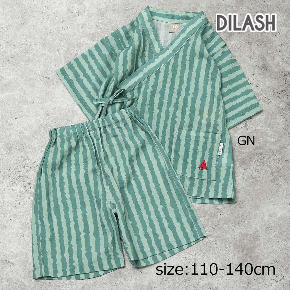 Yukata （Boys） - ●期間限定P11倍● ディラッシュ DILASH 【綿100％】遊び心あふれる総柄 甚平 ( 110 120 130 140 ) 子ども服 キッズ ジュニア 男の子 女の子
