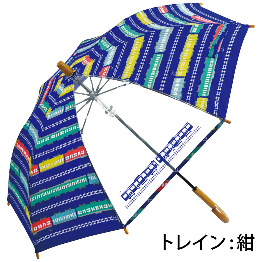 傘 子供用 雨傘 長傘 かさ キッズ 男児 女児 ボーイ ガール 通園 スクール 45cm 手開き 1駒透明 窓付き グラスファイバー骨 安全 丈夫 トレイン 電車 レインドロップ ハート スター 星 かわいい 男の子 女の子 幼稚園 卒園 入園