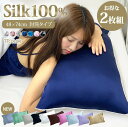 【4日20時〜!先着300名 10%OFFクーポン】 【2枚セット】シルク枕カバー シルク 枕カバー 片面 封筒タイプ 48×74cm シルク100% ピローケ...