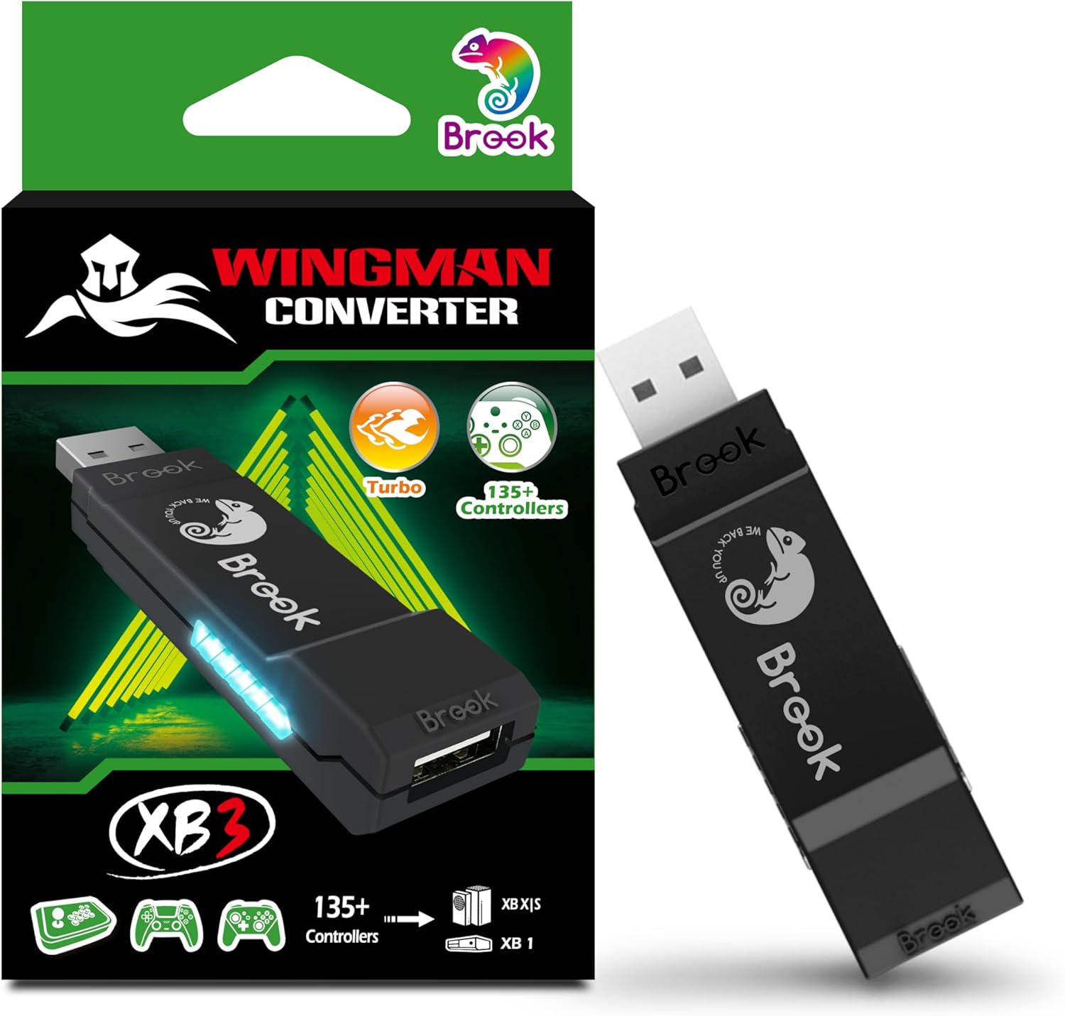 Brook Wingman XB3 Converter ウィングマン XB3 コンバーター XB Series X|S/XB Oneゲーム機/PC(X-Input)に対応 コントローラーコンバ..