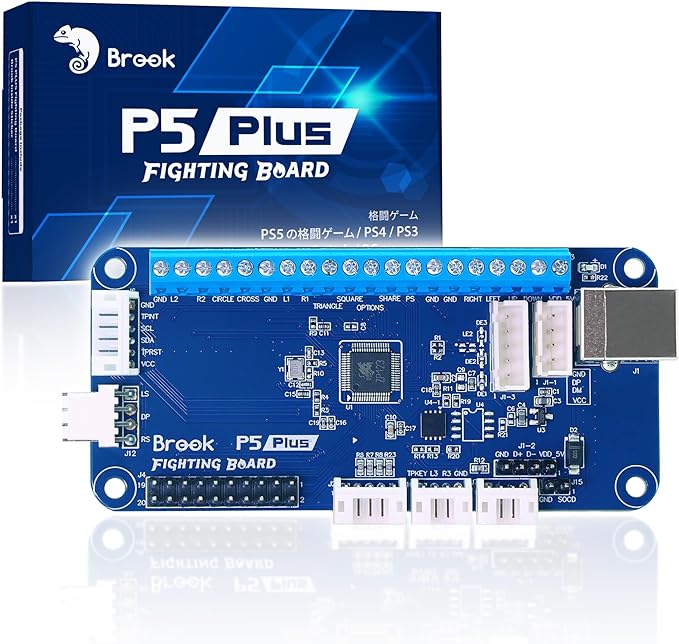 Brook P5 Plus Fighting Board P5プラスファイティングボード アーケードコントローラー用変換基板 PS5 Fighting Game/PS4/PS3/Switch/..