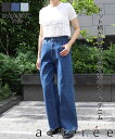 【在庫限り最終特価】【3色展開】デニムパンツ ドット プリント ストレート ワイドパンツ ボトムス パンツ レディース ジーンズ 低身長 高身長 ブルー ライト...