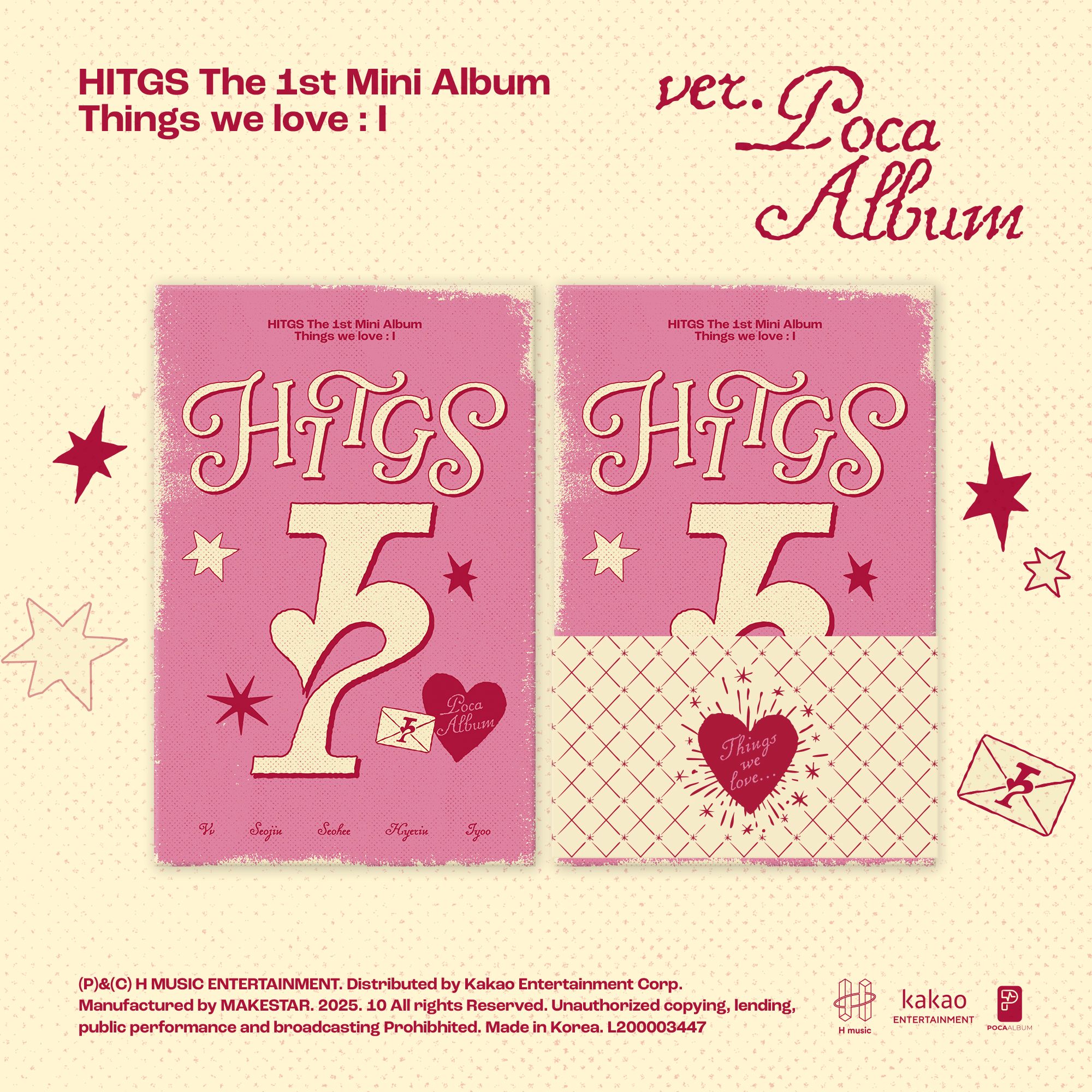 【和訳選択】HITGS - THE 1ST MINI ALBUM - THINGS WE LOVE : I (POCA) ヒッジス 1集 ミニ アルバム【安心国内発送】