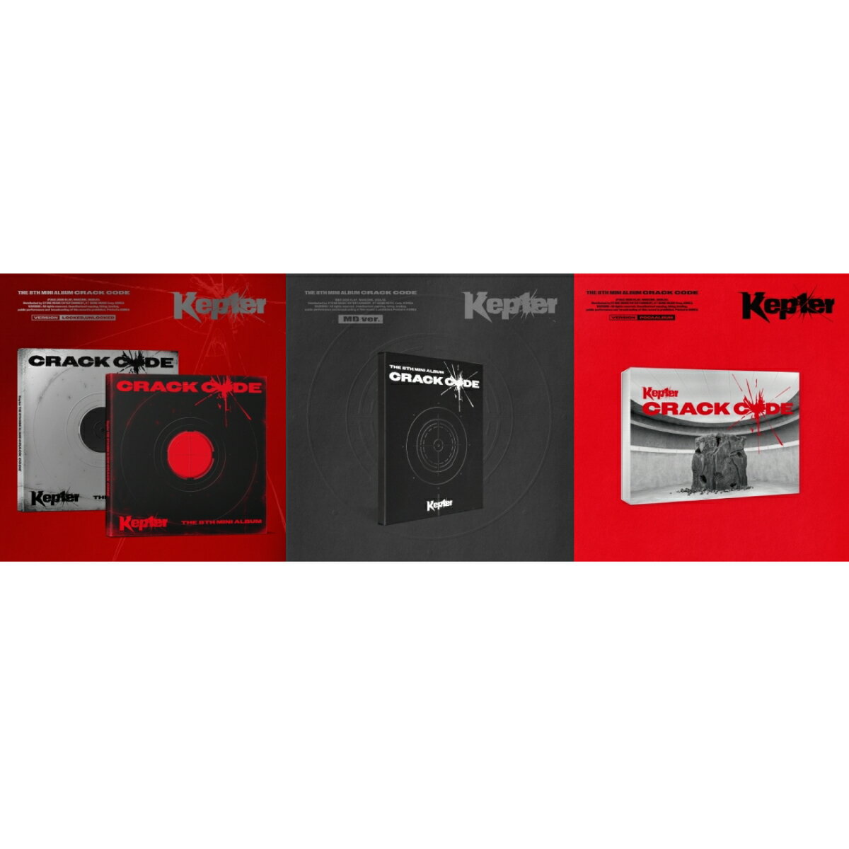 【CD / QR】【和訳選択】【2種・4種セット / VER選択】KEP1ER - THE 8TH MINI ALBUM [CRACK CODE] (MD VER.) (POCAALBUM VER.) (通常盤： LOOKED / UNLOOKED) ケプラー 8集 ミニ アルバム