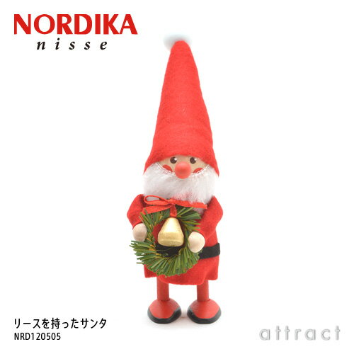 NORDIKA ノルディカ デザイン NORDIKA nisse ノルディカ ニッセ リースを持ったサンタ NRD120505 ニッセ人形 北欧 デンマーク 守り神 クリスマス サンタクロース サンタ 妖精