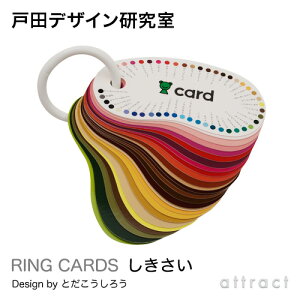 【戸田デザイン研究室】RINGCARDS(リングカード)しきさい(47枚入り)デザイン:戸田幸四郎(専用ギフトボックス付き)(カード絵文字イラスト色彩色カラー見本)(知育子供こどもおもちゃ学習絵本)(ギフト贈り物出産祝い)