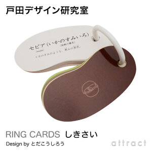 【戸田デザイン研究室】RINGCARDS(リングカード)しきさい(47枚入り)デザイン:戸田幸四郎(専用ギフトボックス付き)(カード絵文字イラスト色彩色カラー見本)(知育子供こどもおもちゃ学習絵本)(ギフト贈り物出産祝い)