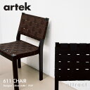 アルテック Artek 611チェア 611 CHAIR スタッキングチェア バーチ ブラックラッカー ウェビングテープ：3色 デザイン：Alvar Aalto リネン テープ コントラクト ダイニング 椅子 フィンランド 北欧