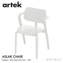 アルテック Artek アスラック チェア Aslak Chair ダイニング チェア スタッキング アームチェア 椅子 デザイン：Ilmari Tapiovaara カラー：ホワイト ラッカー ビーチ 塗装仕上げフィンランド 北欧