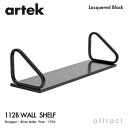 アルテック Artek 112B WALL SHELF ウォールシェルフ 25cm 壁面収納 シェルフ 壁付け棚 デザイン:Alvar Aalto バーチ ブラックラッカー仕上げ リビング フィンランド 北欧