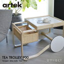 アルテック Artek ティートローリー900 TEA TROLLEY 900 セラミックタイル バスケット付き バーチ材 デザイン：Alvar Aalto カラー：ブラック、ホワイト クリアラッカー仕上げ サイド ワゴン フィンランド