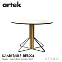 アルテック Artek KAARI TABLE REB004 カアリテーブル サイズ:Φ110cm 厚み2.4cm 天板 ホワイトグロッシー HPL 脚部 ナチ...