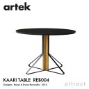 アルテック Artek KAARI TABLE REB004 カアリテーブル サイズ:Φ110cm 厚み2.4cm 天板 ブラックグロッシー HPL 脚部 ナチ...