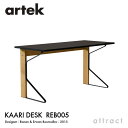 アルテック Artek KAARI DESK REB005 カアリデスク サイズ：150×65cm 厚み2.4cm 天板 ブラックリノリウム 脚部 ナチュラルオーク デザイン：ロナン＆エルワン ブルレック ダイニングテーブル