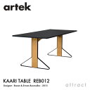アルテック Artek KAARI TABLE REB012 カアリテーブル サイズ:160×80cm 厚み2.4cm 天板 ブラックリノリウム 脚部 ナチュラ...