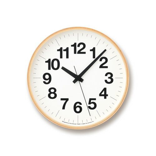 レムノス Lemnos タカタ ナンバーの時計 PLY プライウッド 壁掛け時計 ウォールクロック YK21-14 デザイン：角田 陽太 スイープセコン..
