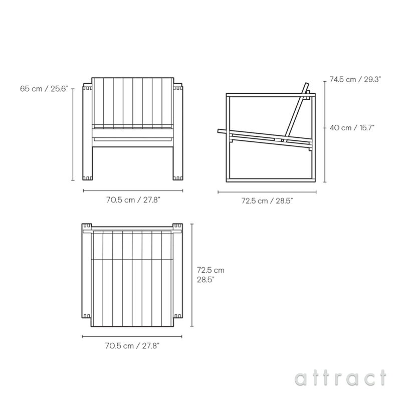 カールハンセン & サン Carl Hansen & Son インドア アウトドアシリーズ Indoor-Outdoor Series 屋内外両用 ラウンジチェア BK11 *専用クッション付属 Bodil Kjaer ボーディル・ケア チーク Teak 無塗装仕上げ アウトドア 屋外 attract-10018109 アトラクト サンプル画像2