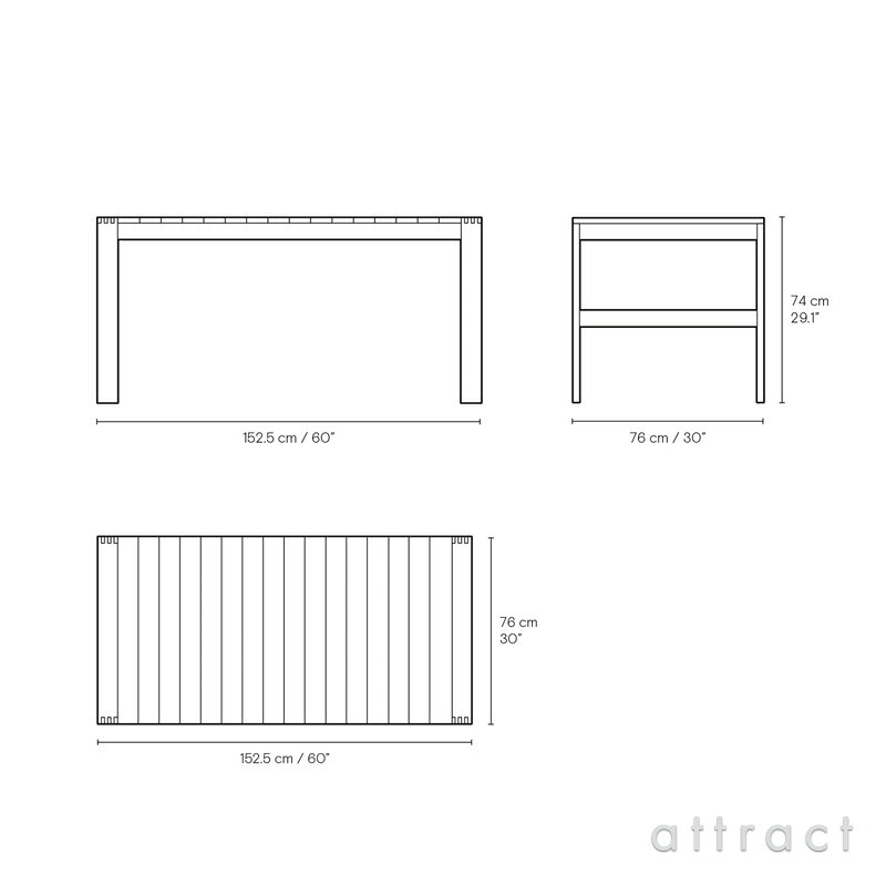 【正規取扱店】 【保証付】 カールハンセン & サン Carl Hansen & Son インドア アウトドアシリーズ Indoor-Outdoor Series 屋内外両用 ダイニングテーブル BK15 Bodil Kjaer ボーディル・ケア チーク Teak 無塗装仕上げ テーブル アウトドア attract-10018094 アトラクト サンプル画像2