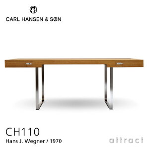 カールハンセン & サン Carl Hansen & Son デスク Desk ワーキング テーブル CH110 Hans.J.Wegner ハンス・J・ウェグナー サイズ：190cm オーク Oak オイルフィニッシュ ステンレススチール ベース 机 オフィス 書斎 北欧 椅子 【RCP】